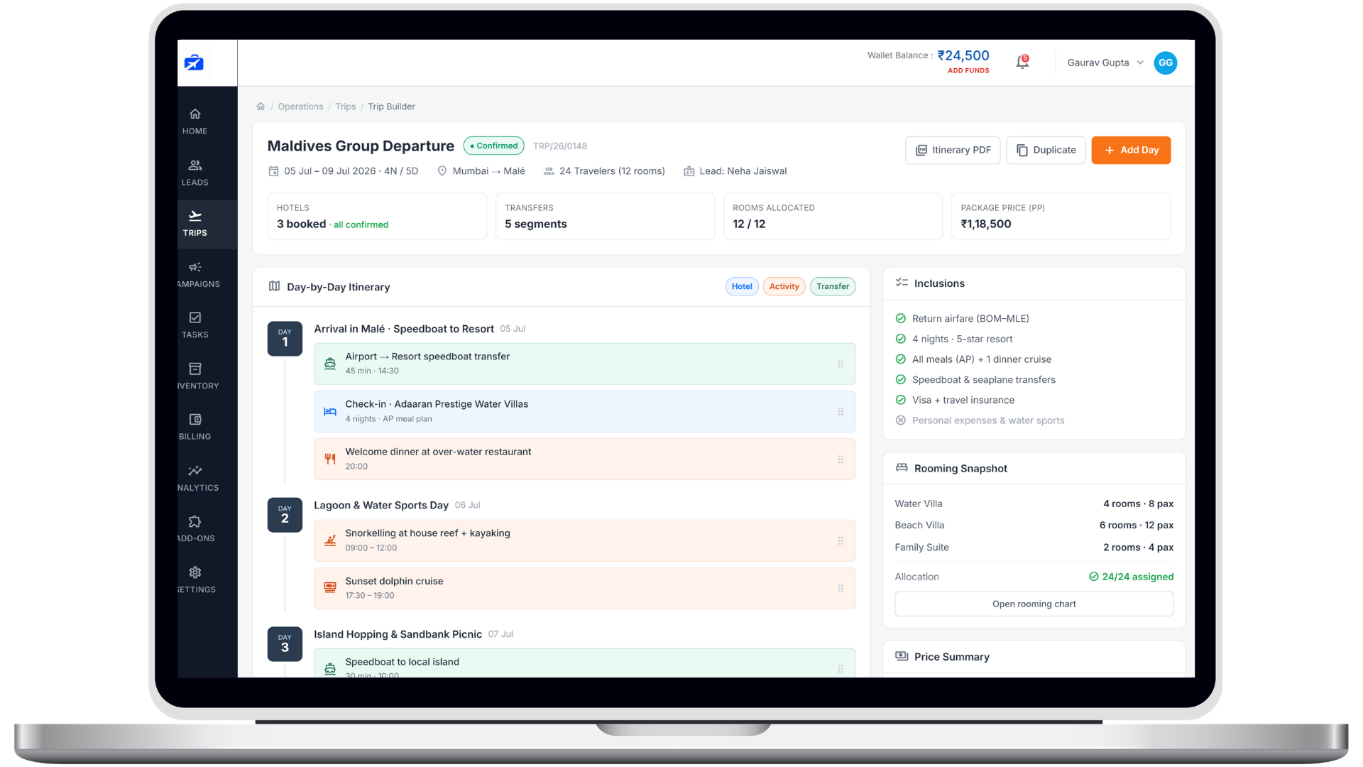 Tour Operator Platform